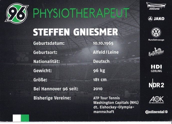 Autogramm Fussball | Hannover 96 | 2012 | Steffen GNIESMER
