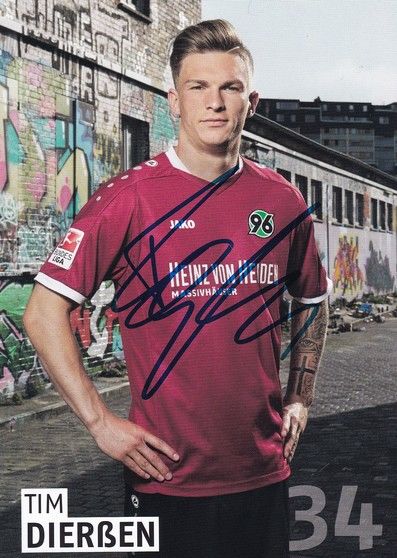 Autogramm Fussball | Hannover 96 | 2016 | Tim DIERSSEN