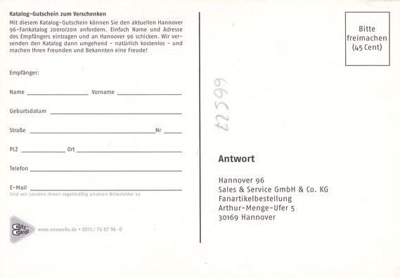 Autogramm Fussball | Hannover 96 | 2010 | Karim HAGGUI (Katalog)