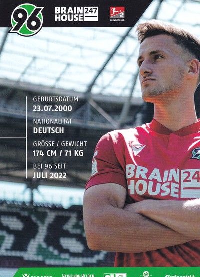 Autogramm Fussball | Hannover 96 | 2022 | Enzo LEOPOLD