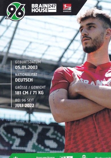 Autogramm Fussball | Hannover 96 | 2022 | Eric UHLMANN