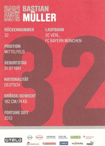 Autogramm Fussball | Fortuna Düsseldorf | 2012 | Bastian MÜLLER