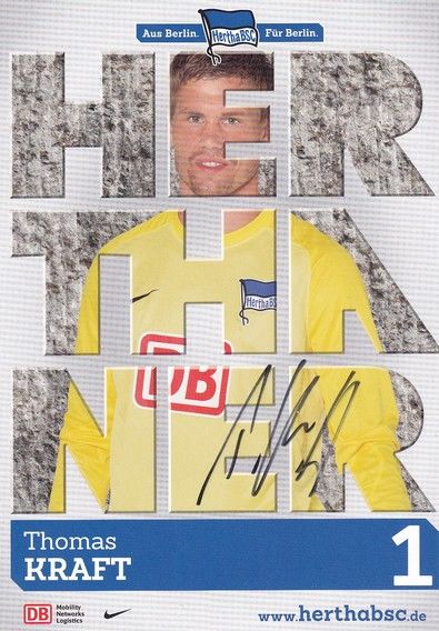 Autogramm Fussball | Hertha BSC Berlin | 2013 | Thomas KRAFT
