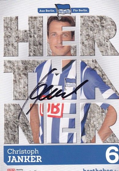 Autogramm Fussball | Hertha BSC Berlin | 2013 | Christoph JANKER