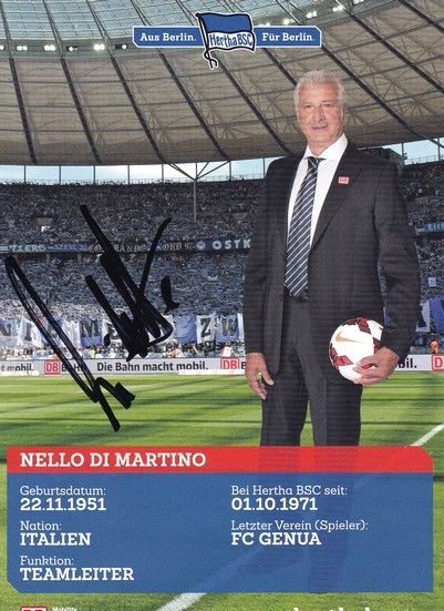 Autogramm Fussball | Hertha BSC Berlin | 2013 | Nello DI MARTINO