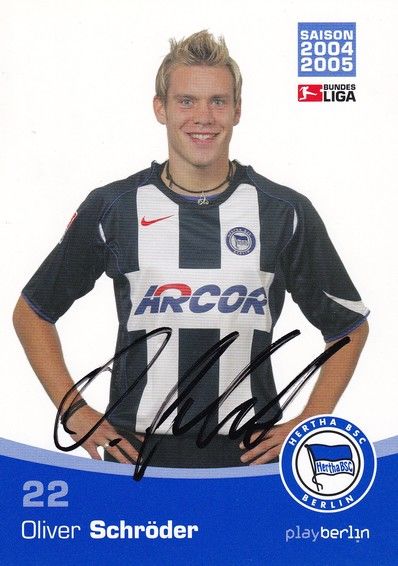 Autogramm Fussball | Hertha BSC Berlin | 2004 | Oliver SCHRÖDER