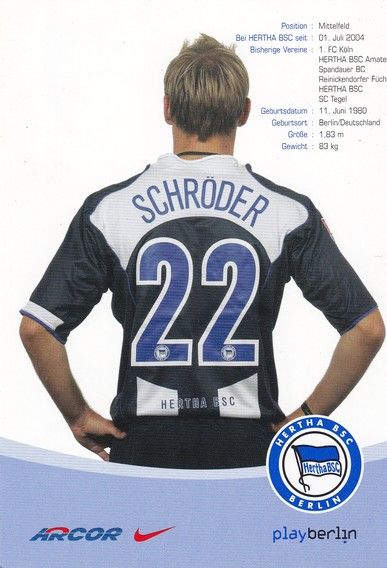 Autogramm Fussball | Hertha BSC Berlin | 2004 | Oliver SCHRÖDER