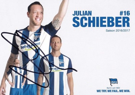 Autogramm Fussball | Hertha BSC Berlin | 2016 | Julian SCHIEBER