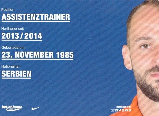 Autogramm Fussball | Hertha BSC Berlin | 2016 | Admir HAMZAGIC