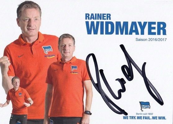 Autogramm Fussball | Hertha BSC Berlin | 2016 | Rainer WIDMAYER