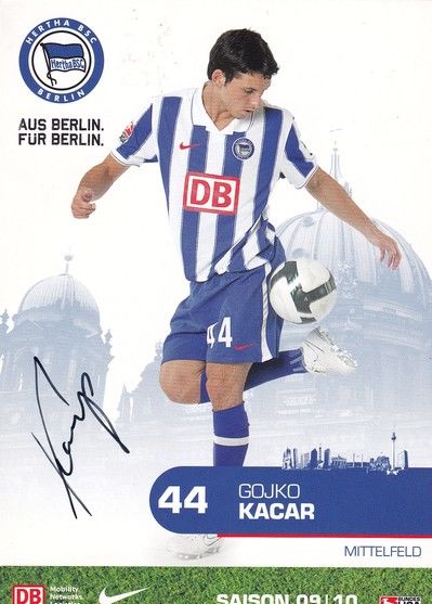 Autogramm Fussball | Hertha BSC Berlin | 2009 | Gojko KACAR