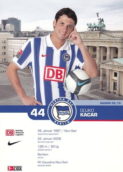 Autogramm Fussball | Hertha BSC Berlin | 2009 | Gojko KACAR