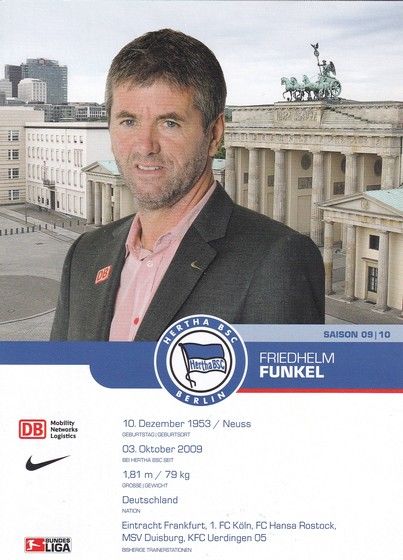 Autogramm Fussball | Hertha BSC Berlin | 2009 | Friedhelm FUNKEL