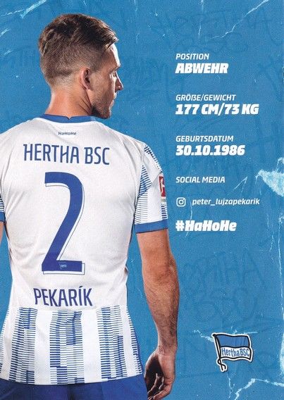 Autogramm Fussball | Hertha BSC Berlin | 2021 | Peter PEKARIK