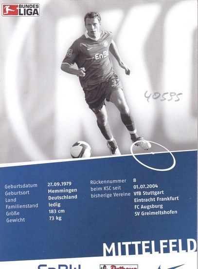 Autogramm Fussball | Karlsruher SC | 2009 | Michael MUTZEL