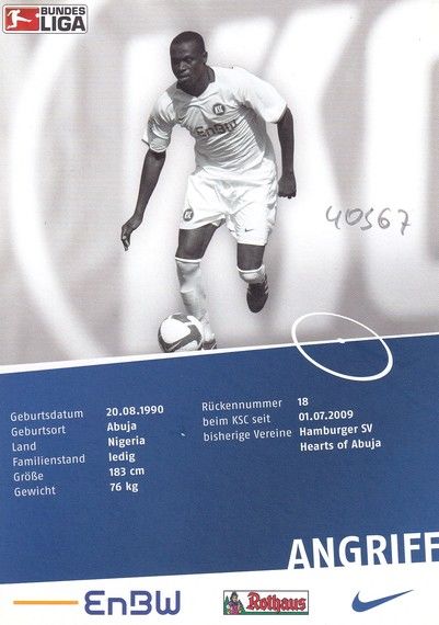 Autogramm Fussball | Karlsruher SC | 2009 | Macauley CHRISANTUS