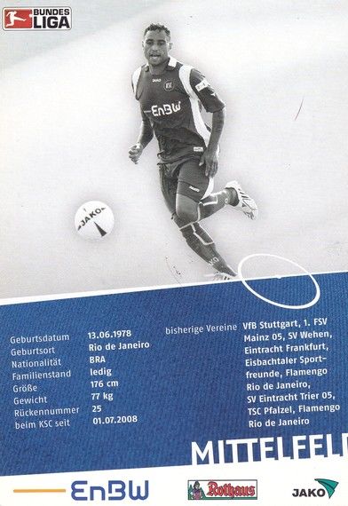 Autogramm Fussball | Karlsruher SC | 2008 | Antonio DA SILVA