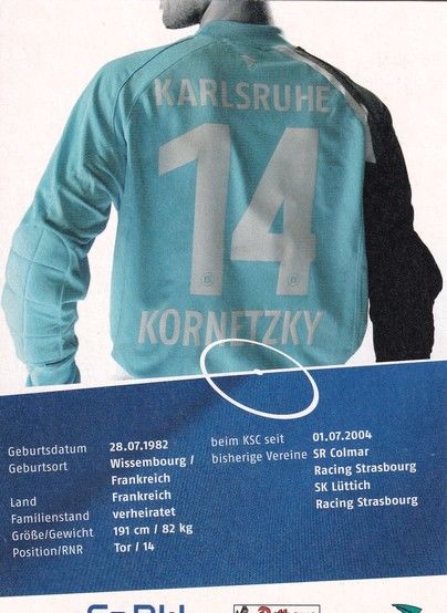 Autogramm Fussball | Karlsruher SC | 2007 | Jean-Francois KORNETZKY