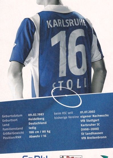Autogramm Fussball | Karlsruher SC | 2007 | Martin STOLL 