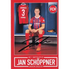 Autogramm Fussball | 1. FC Heidenheim 1846 | 2022 | Jan SCHÖPPNER