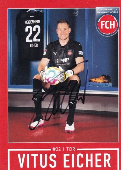 Autogramm Fussball | 1. FC Heidenheim 1846 | 2022 | Vitus EICHER