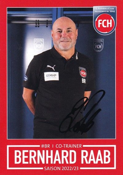 Autogramm Fussball | 1. FC Heidenheim 1846 | 2022 | Bernhard RAAB