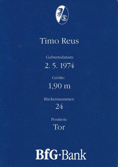 Autogramm Fussball | SC Freiburg | 1999 | Timo REUS