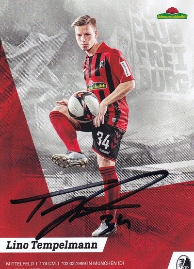 Autogramm Fussball | SC Freiburg | 2019 | Lino TEMPELMANN