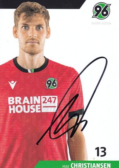 Autogramm Fussball | Hannover 96 | 2023 | Max CHRISTIANSEN