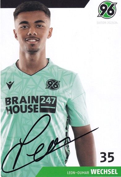 Autogramm Fussball | Hannover 96 | 2023 | Leon-Oumar WECHSEL