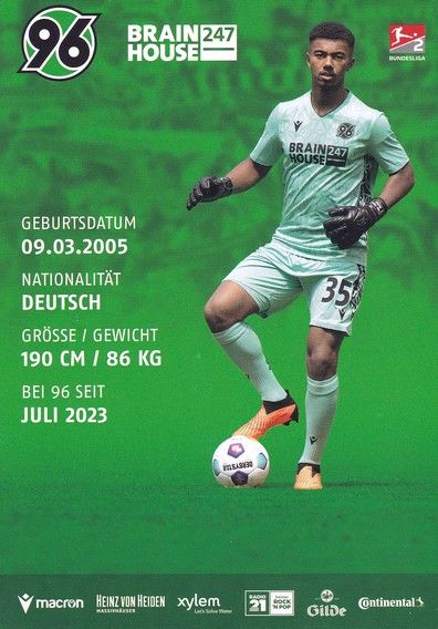 Autogramm Fussball | Hannover 96 | 2023 | Leon-Oumar WECHSEL