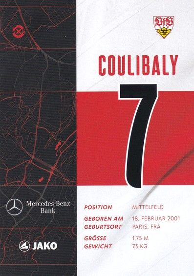 Autogramm Fussball | VfB Stuttgart | 2020 | Tanguy COULIBALY