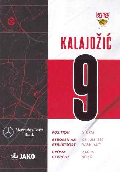 Autogramm Fussball | VfB Stuttgart | 2020 | Sasa KALAJDZIC