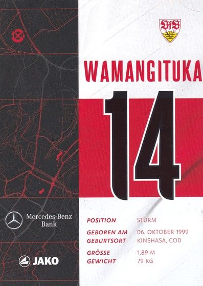 Autogramm Fussball | VfB Stuttgart | 2020 | Silas WAMANGITUKA