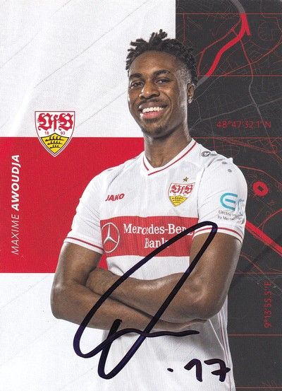Autogramm Fussball | VfB Stuttgart | 2020 | Maxime AWOUDJA