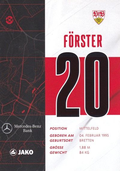 Autogramm Fussball | VfB Stuttgart | 2020 | Philipp FÖRSTER