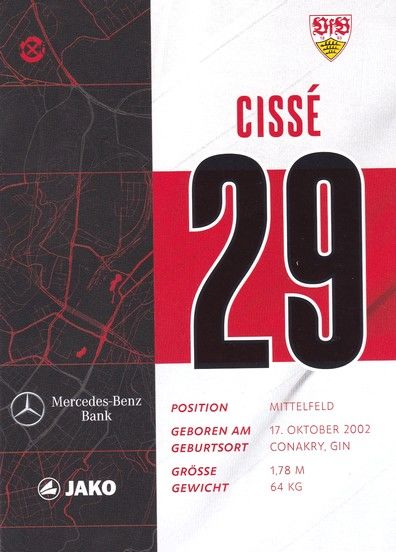 Autogramm Fussball | VfB Stuttgart | 2020 | Momo CISSE