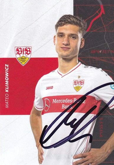 Autogramm Fussball | VfB Stuttgart | 2020 | Mateo KLIMOWICZ