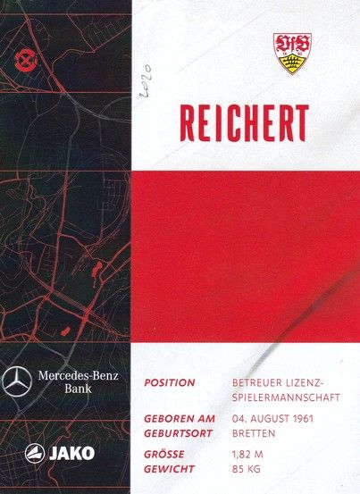 Autogramm Fussball | VfB Stuttgart | 2020 | Peter REICHERT