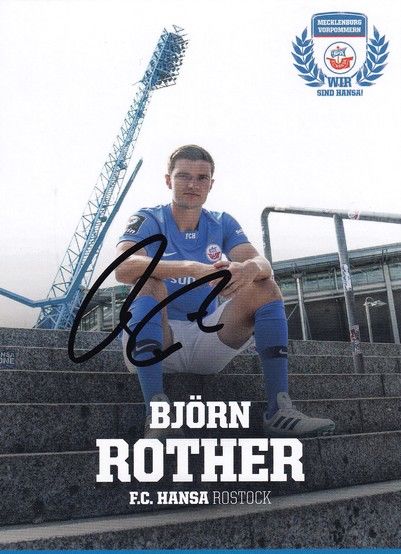 Autogramm Fussball | Hansa Rostock | 2020 | Björn ROTHER