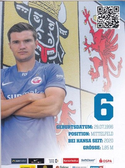 Autogramm Fussball | Hansa Rostock | 2020 | Björn ROTHER