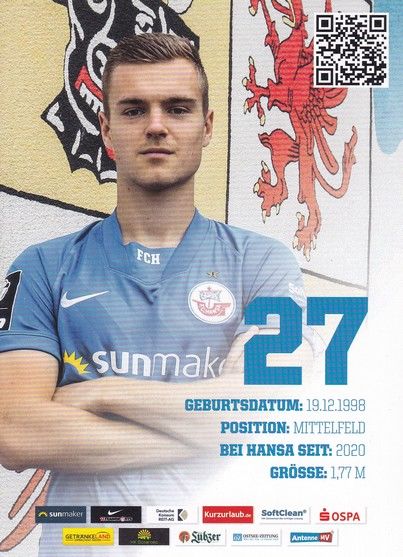 Autogramm Fussball | Hansa Rostock | 2020 | Luca HORN