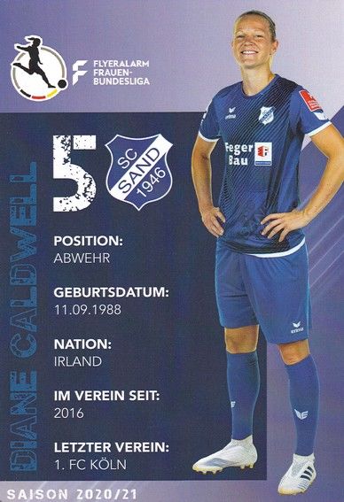 Autogramm Fussball (D) | SC Sand 1946 | 2020 | Diane CALDWELL