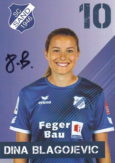 Autogramm Fussball (D) | SC Sand 1946 | 2020 | Dina BLAGOJEVIC