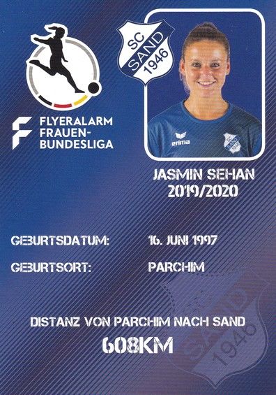 Autogramm Fussball (D) | SC Sand 1946 | 2019 | Jasmin SEHAN