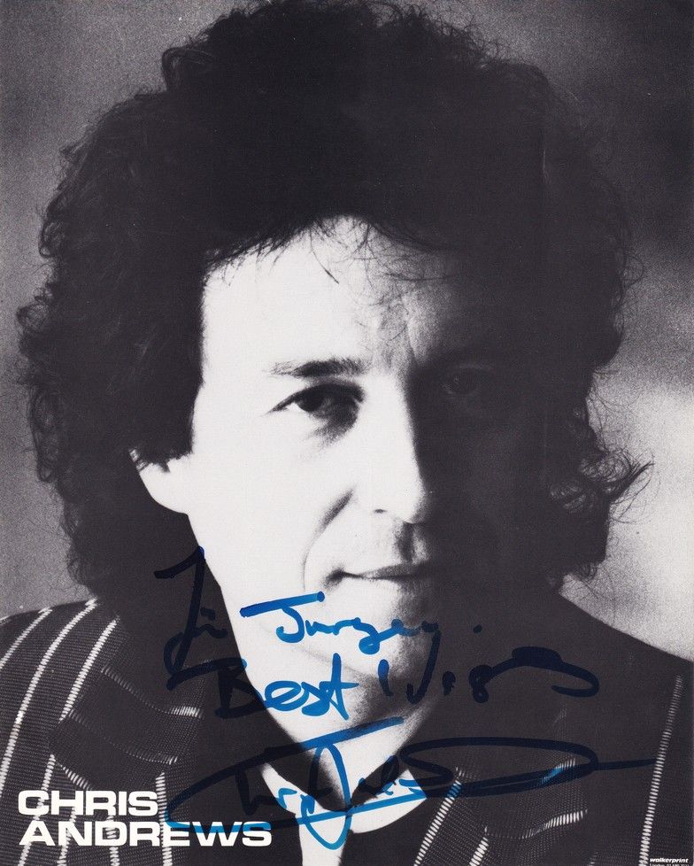 Autogramm Pop | Chris ANDREWS | 1980er (Portrait SW XL)
