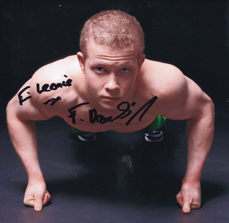 Autogramm Turnen | Fabian HAMBÜCHEN | 2010er Foto (Portrait Color XL) OS-Gold
