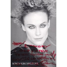 Autogramm Schauspieler | Sonja KIRCHBERGER | 1990er (Portrait SW XL)