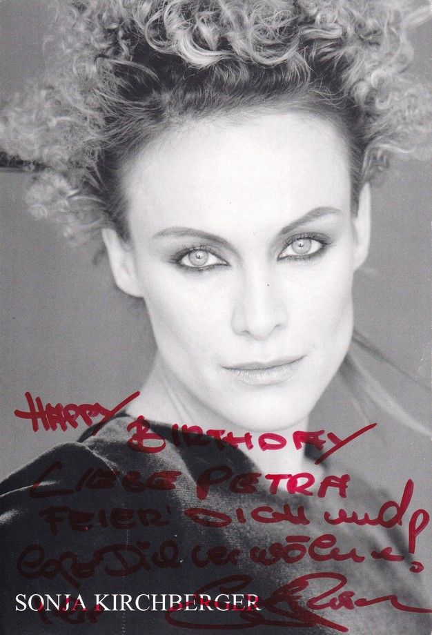 Autogramm Schauspieler | Sonja KIRCHBERGER | 1990er (Portrait SW XL)