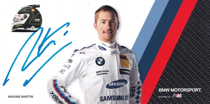 Autogramm Tourenwagen | Maxime MARTIN | 2017 (Portrait Color) BMW